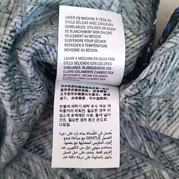 Tasso Elba Men's XL Silk Blend Casual Button Down Short Sleeve Geometric Palm - Picture 11 of 14